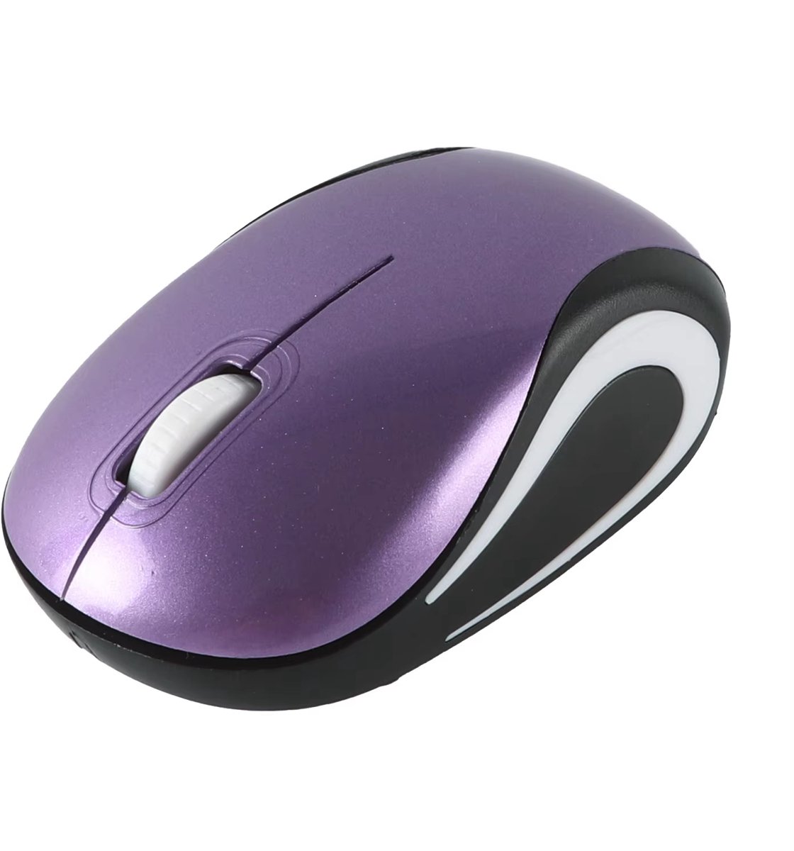 Mini Draadloze Muis 2,4 GHz – Draagbare Computer Muis met USB-Ontvanger, 1000 DPI Optische Sensor, Ergonomisch voor PC, Laptop, Kantoor en Kinderen - Paars