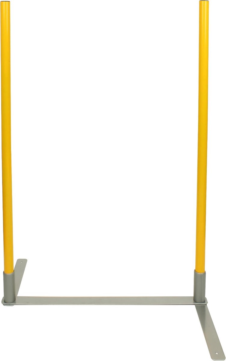 2by2 Weave Poles – Yellow – Set of 2 Agility Slalom Bars with Metal Base – for Training & Course Construction – - ShopVlot