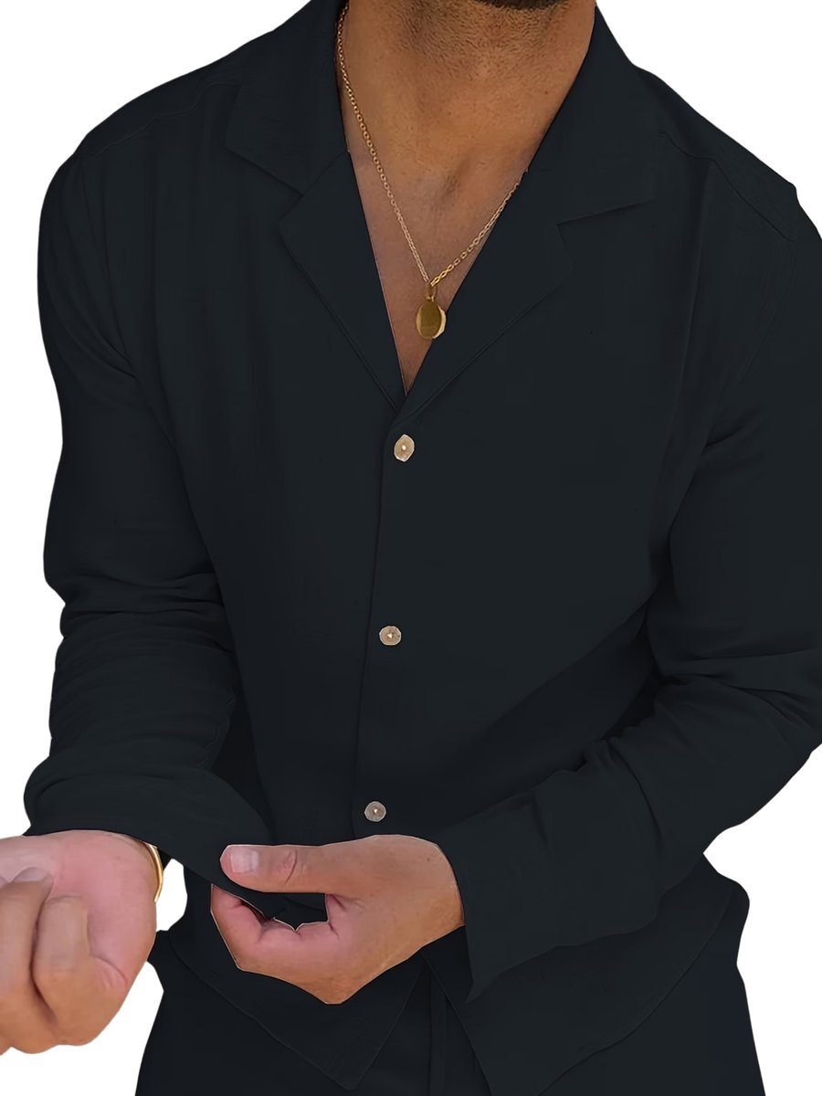 Currero 3 Delig Herenpak Met Overhemd - Suit 2 Delig - Tailored Fit Kostuum - Business Pak - Trouwpak - Smoking - Tuxedo Stijl - Bruiloft, Kantoor & Feest - Marineblauw S