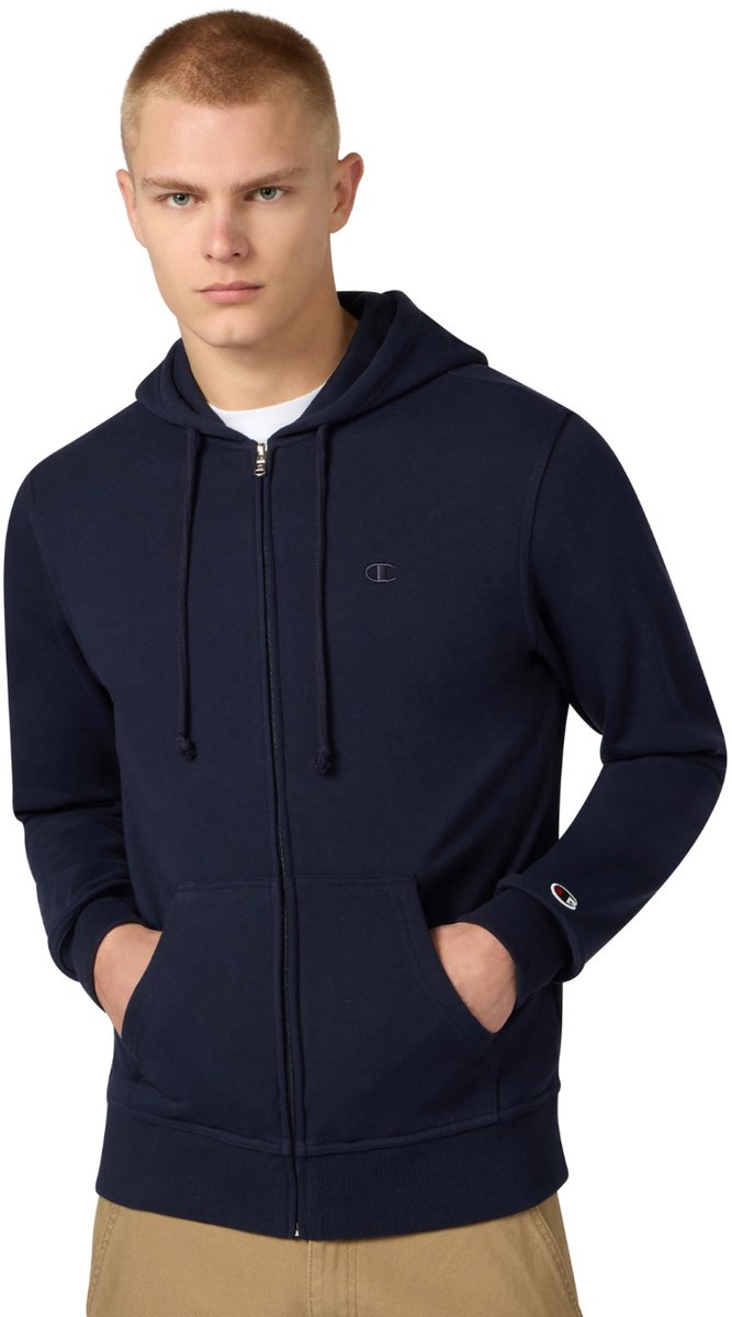 Champion Full Zip Hoodie Sweatshirt Heren Marineblauw - Maat 2XL