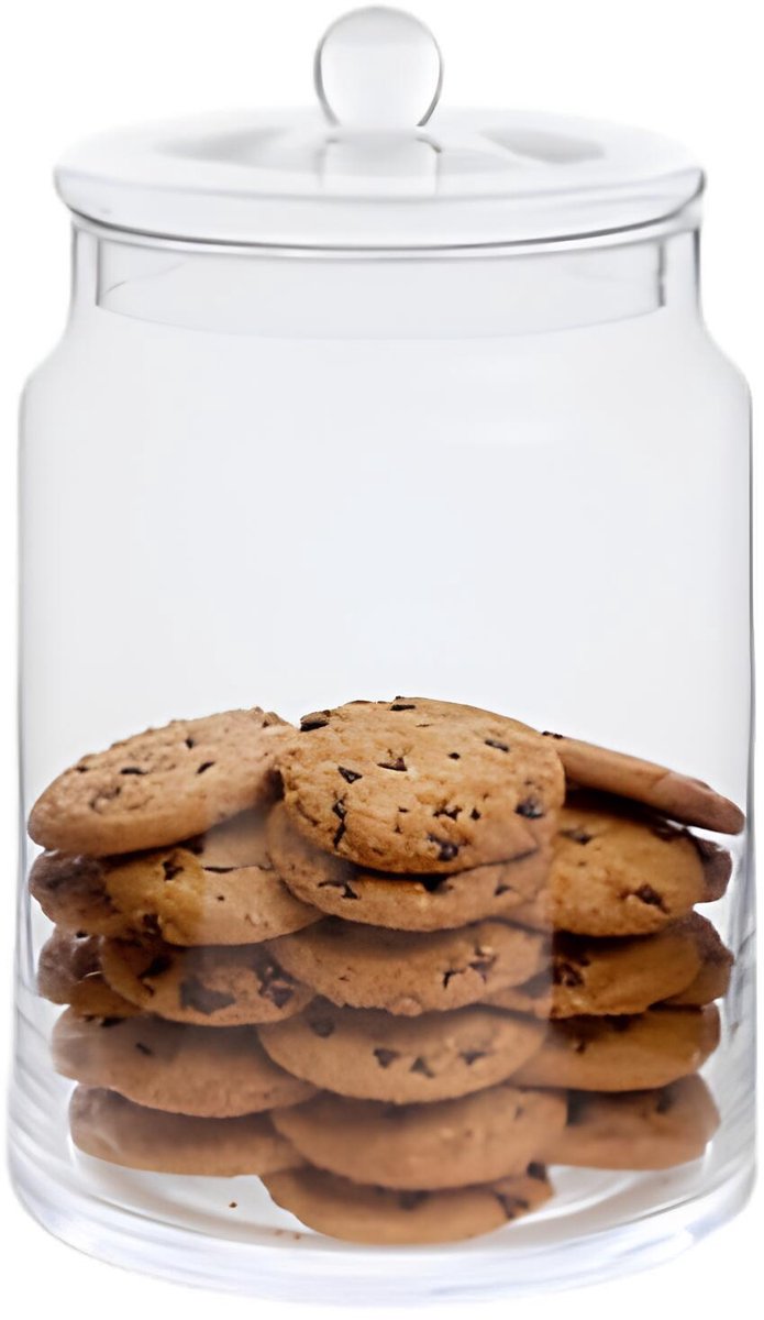 5Five luxe voorraadpot Candymaster - snoeppot - glas - met deksel - 4.4 liter - voorraadpot - bewaarpot - 18 x 28 cm