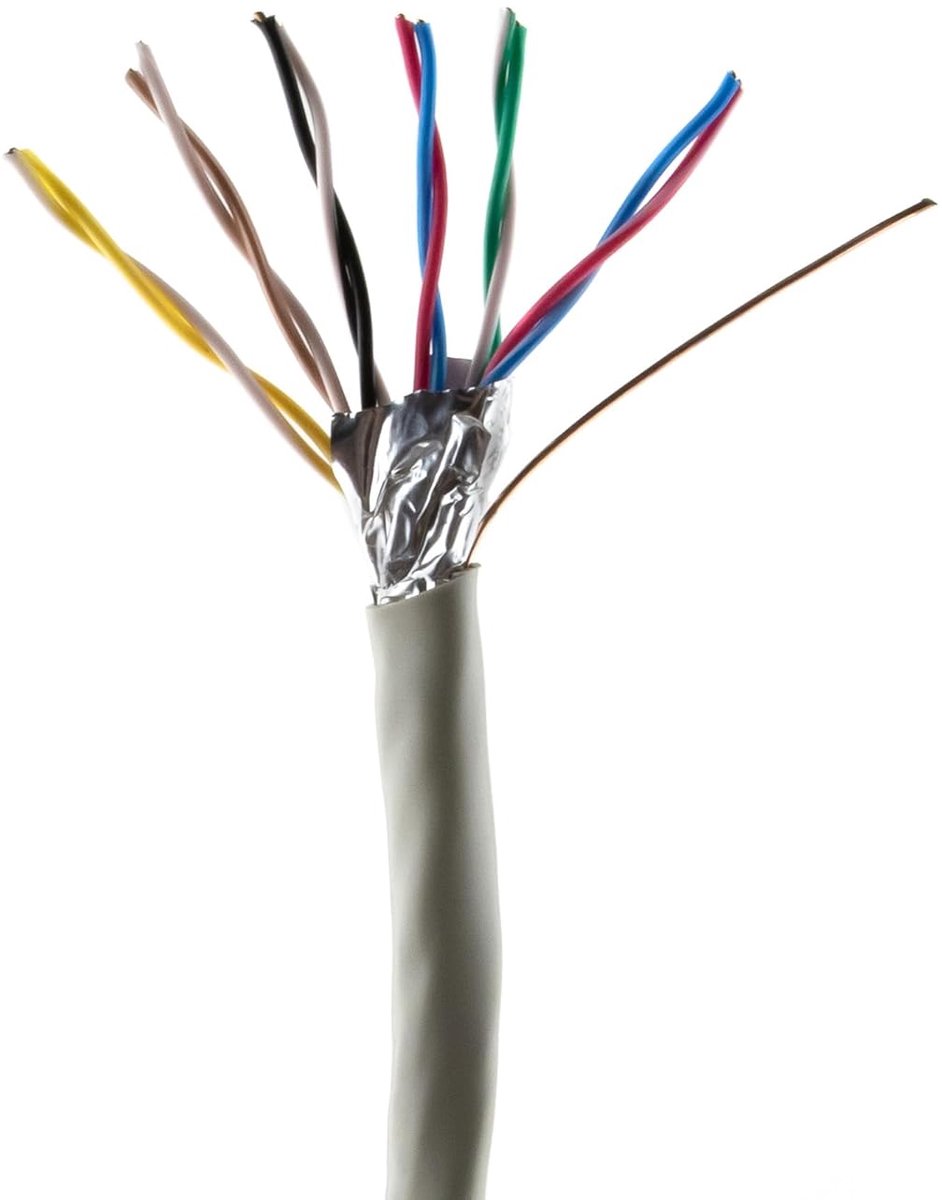 Telefoon kabel 6 x 2 x 0,6 mm - 12-aderig - PVC mantel - geschikt voor inbouw - ShopVlot