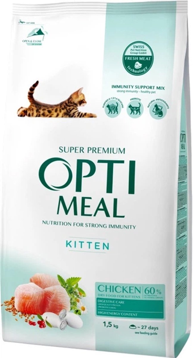 Optimeal OptiMeal droogvoer voor kittens met kip 1.5 kg