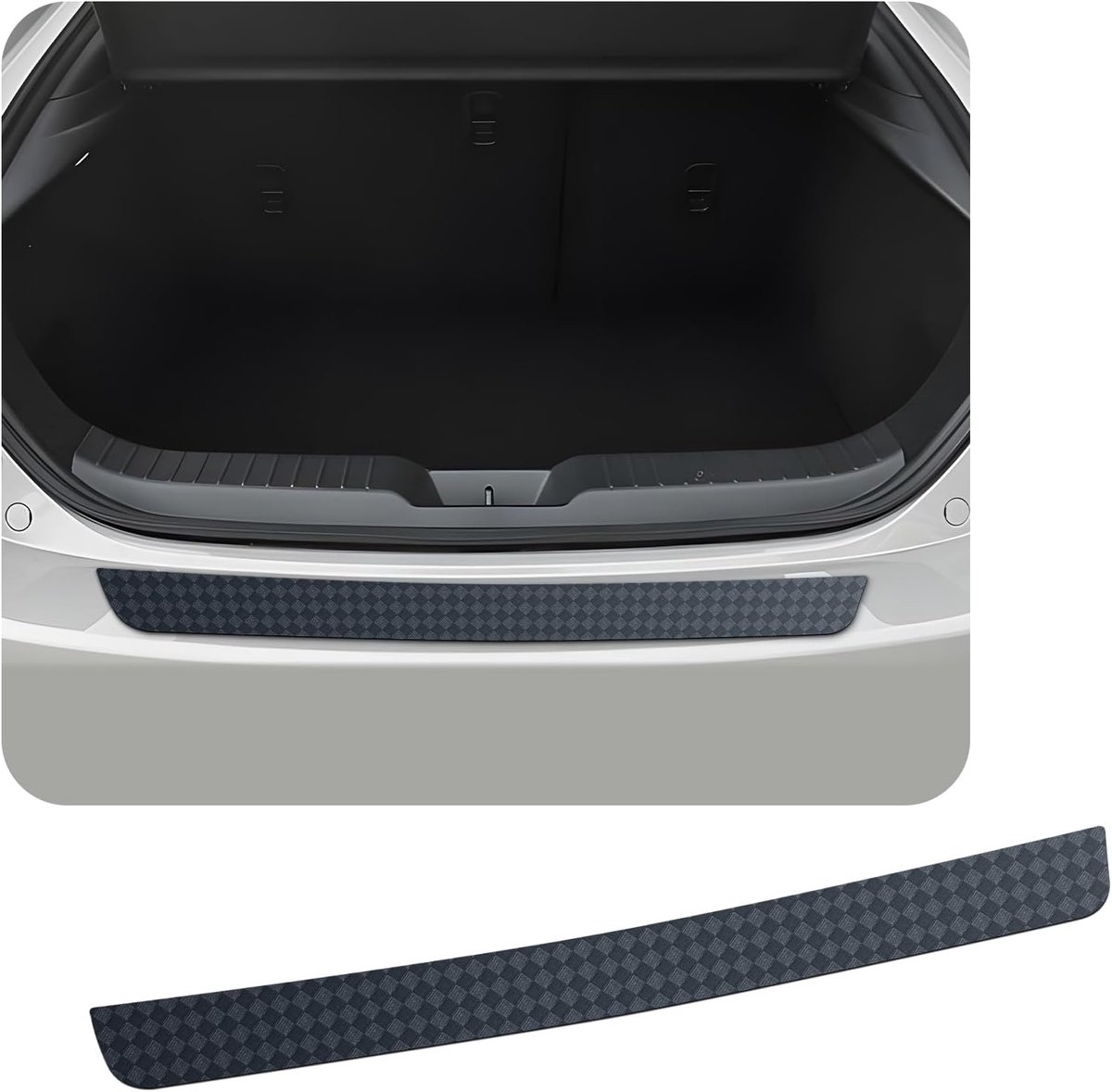 CDEFG Compatibel met Mazda 3 bp Hatchback 2019-2025 bumperbescherming, krasbescherming voor kofferbak, zelfklevende - ShopVlot