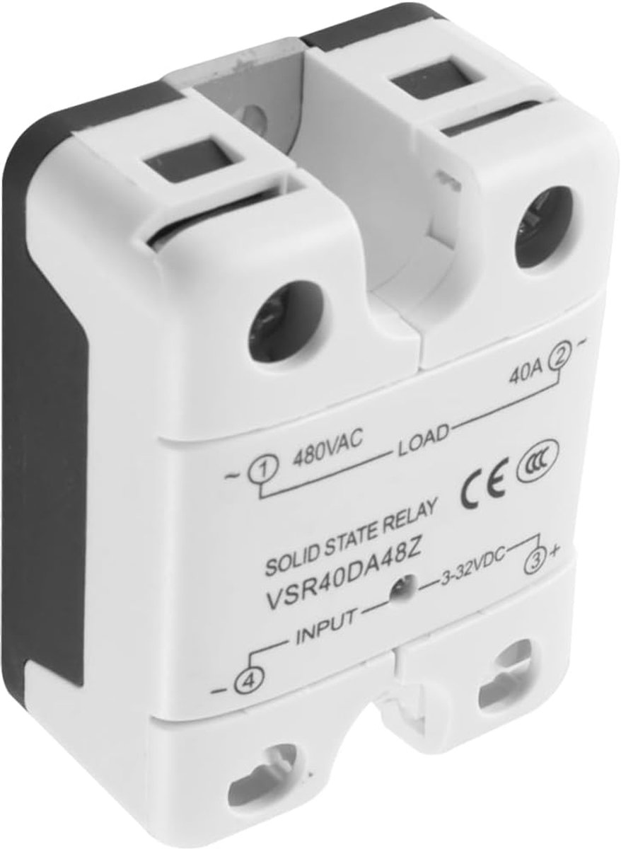 12V DC Control 40A Single Phase AC Solid State Relay (SSR) – 480V AC Output, Compact Size, Silent Operation, Long Life - ShopVlot