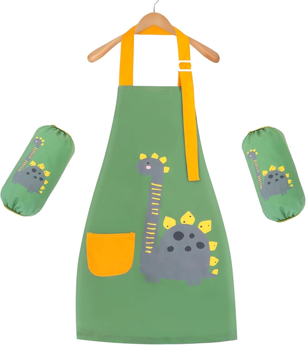 Children's Apron Adjustable Waterproof Children's Apron with Pockets for Boys and Girls 3-10 Years Cooking Apron for - ShopVlot