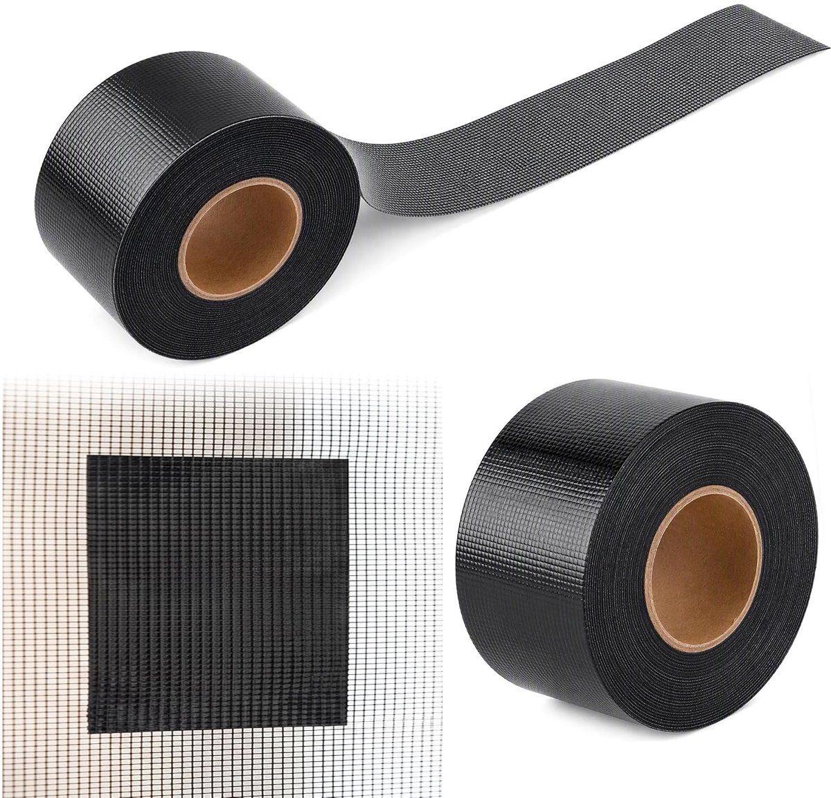 Reparatietape voor muggennet, 5 cm x 10 m, PU-weefsel, zelfklevend, uv- en weerbestendig, op maat te snijden - ShopVlot