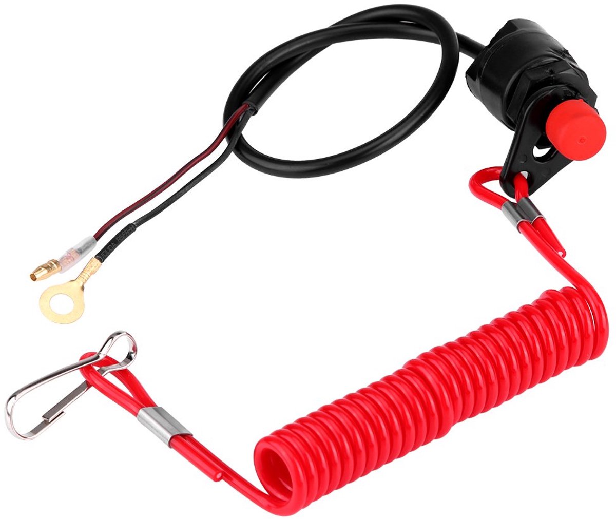 Emergency Off Switch Quickstop Outboard 1 Piece 12V Motorcycle Double Flame Switch Motor Lanyard Kill Switch - ShopVlot