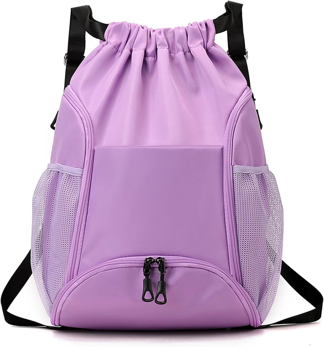Gym Bag with Drawstring Backpack Waterproof Foldable with Shoe Compartment Zip and Mesh Compartments Unisex Sports Bag - ShopVlot
