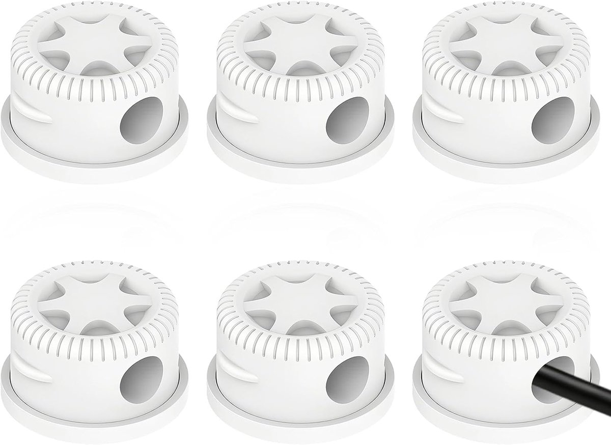 6 stuks kabelhouders, magnetisch, zonder boren, kabelclips, zelfklevend, draaibare oplaadkabel, wit, magnetische - ShopVlot