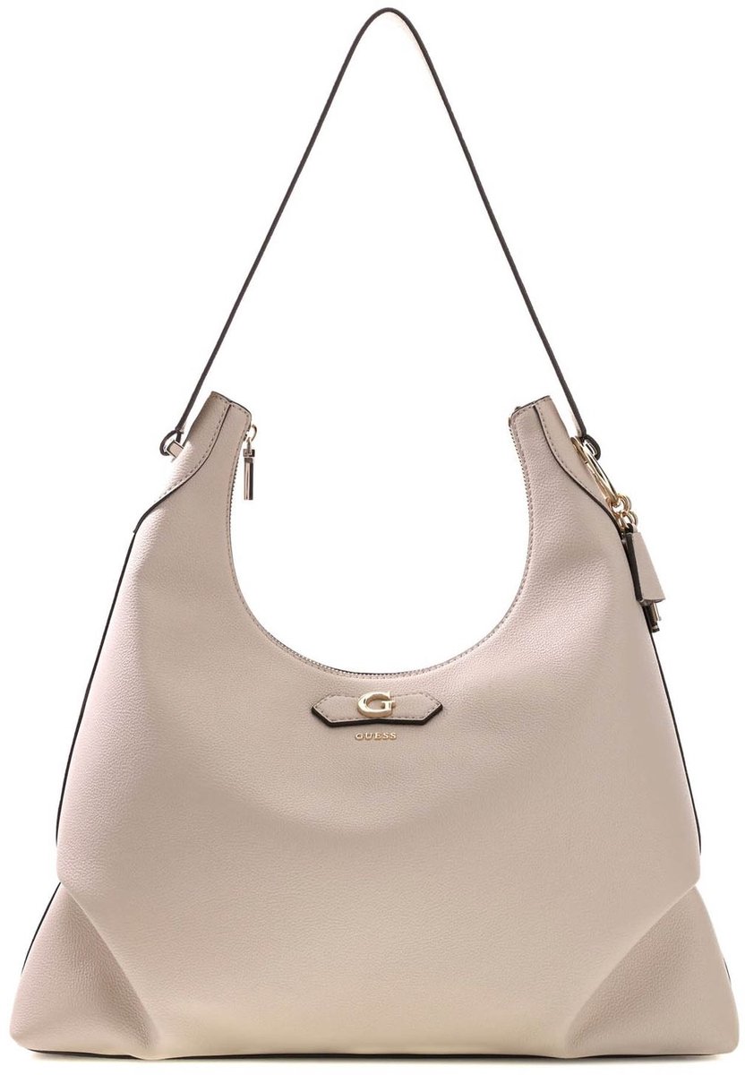 GUESS schoudertas Suzy Hobo Bone Lichtgrijs