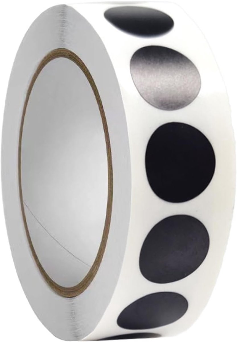 1000 stuks ronde stickers 13 mm, zelfklevende ronde etiketten, markeerpunten, zelfklevende punten op rol, puntstickers - ShopVlot