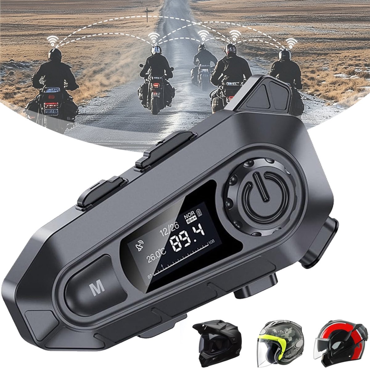 Bluetooth-Headset Voor Motorfietsen - Bluetooth-Helmheadset - Draadloze Hoofdtelefoon Voor Alle Helmen - Ruisonderdrukking