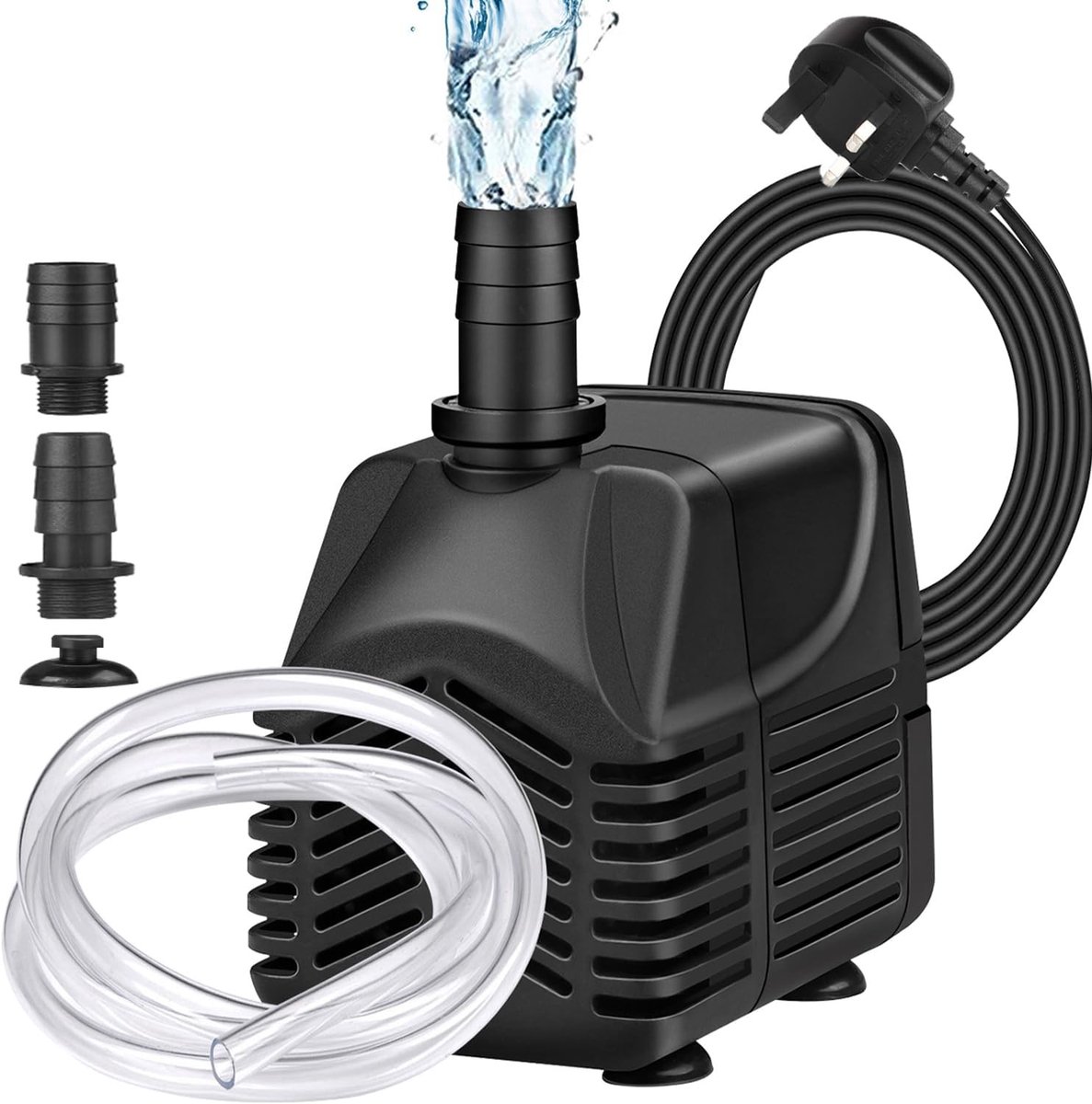 Dompelpomp - Zwart - 25W - Ultra-stille Waterpomp met 2 Sproeiers - Voor Aquaria en Vijvers