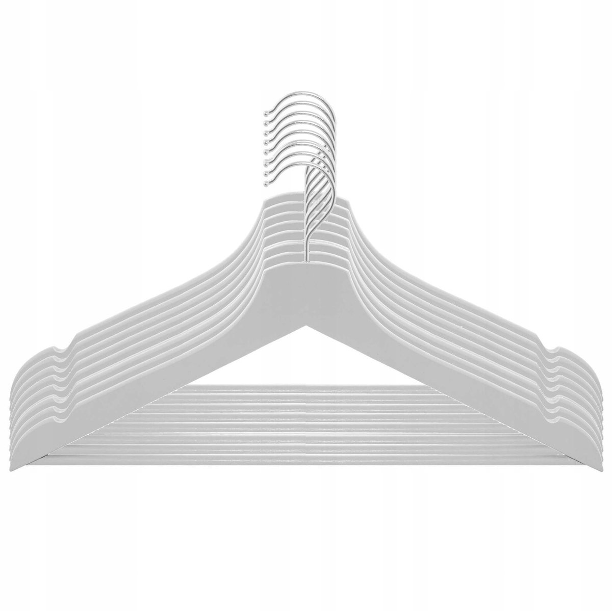 Springos Houten Kledinghangers Set van 9 - Grijs, 43cm