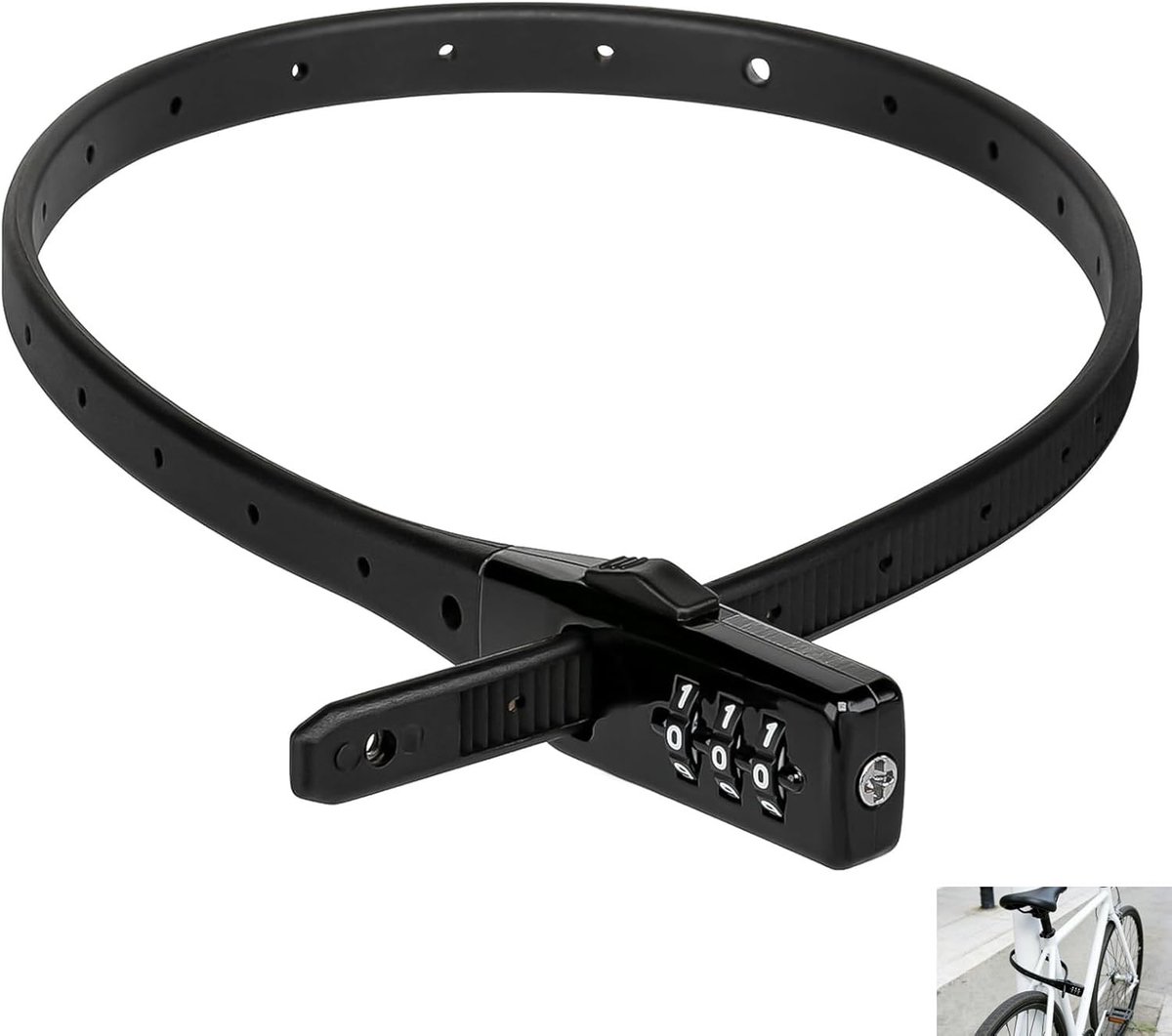 Fietsslot Kind - Zwart - 53 cm - Sleutelloos Cijfercode Slot - Voor Fiets en Sportuitrusting