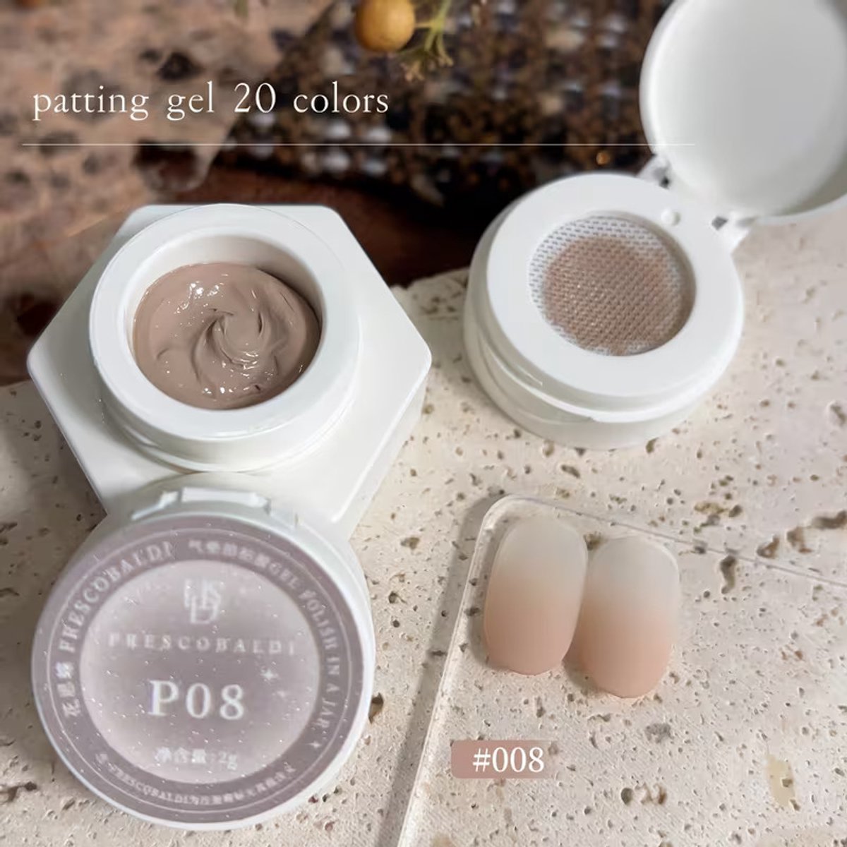 Blush Beige Patting Gel 2g – FRESCOBALDI Air Cushion Gel Nagellak voor Ombre en Gradient Nail Art – Nude Beige Hard Gel Polish