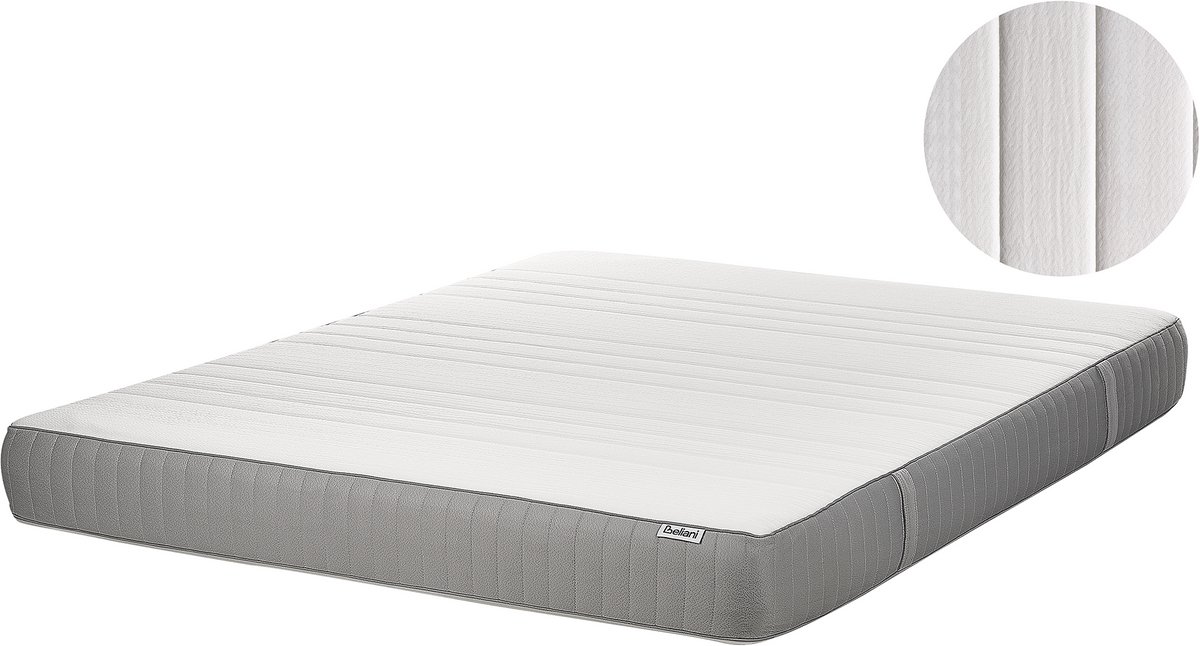 Beliani CHEER - Schuimmatras - Wit - 160 x 200 cm - Polyester