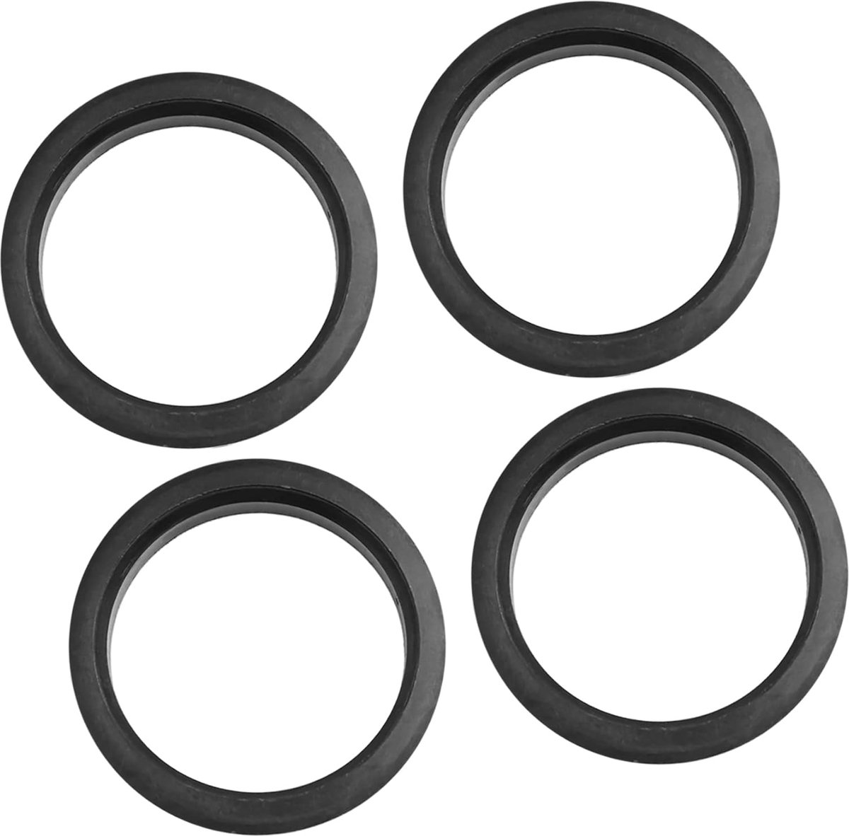 A ABSOPRO 4 pieces central hub rings 73.1 to 60 mm wheel hole center black - ShopVlot