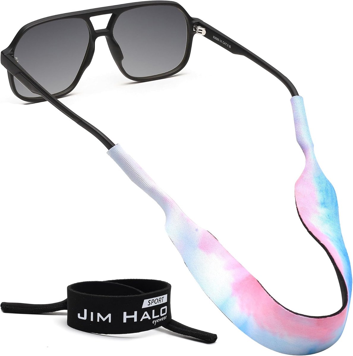 Jim Halo 4 Pack Sunglasses Sports Belt - Classic Neoprene Floating Glasses Holder - Secure Your Glasses and Glasses - ShopVlot
