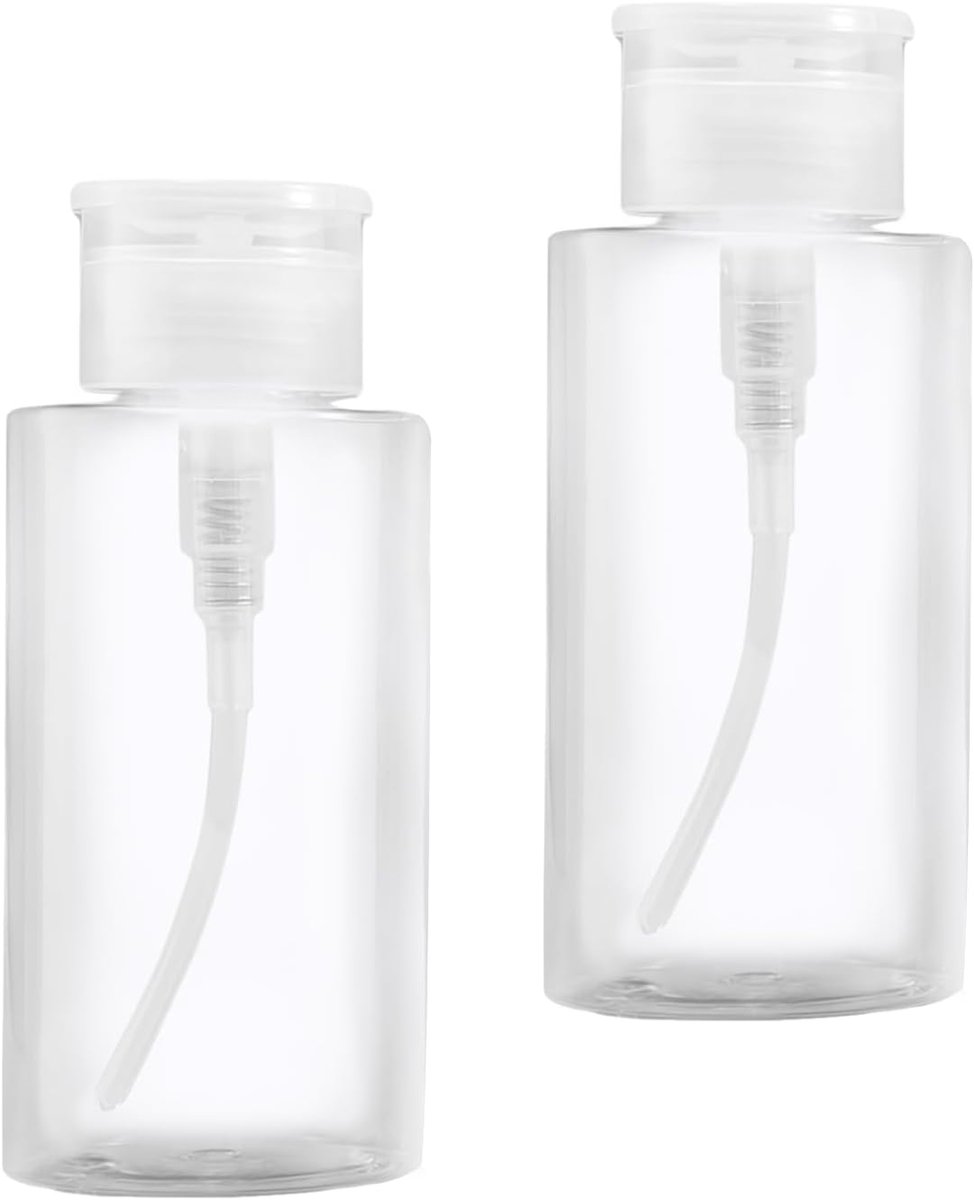 2 stuks nagellakdispenser, fles voor oplosmiddel voor kunststof nagels, 120 ml, navulbaar op het vloeistofreservoir - ShopVlot