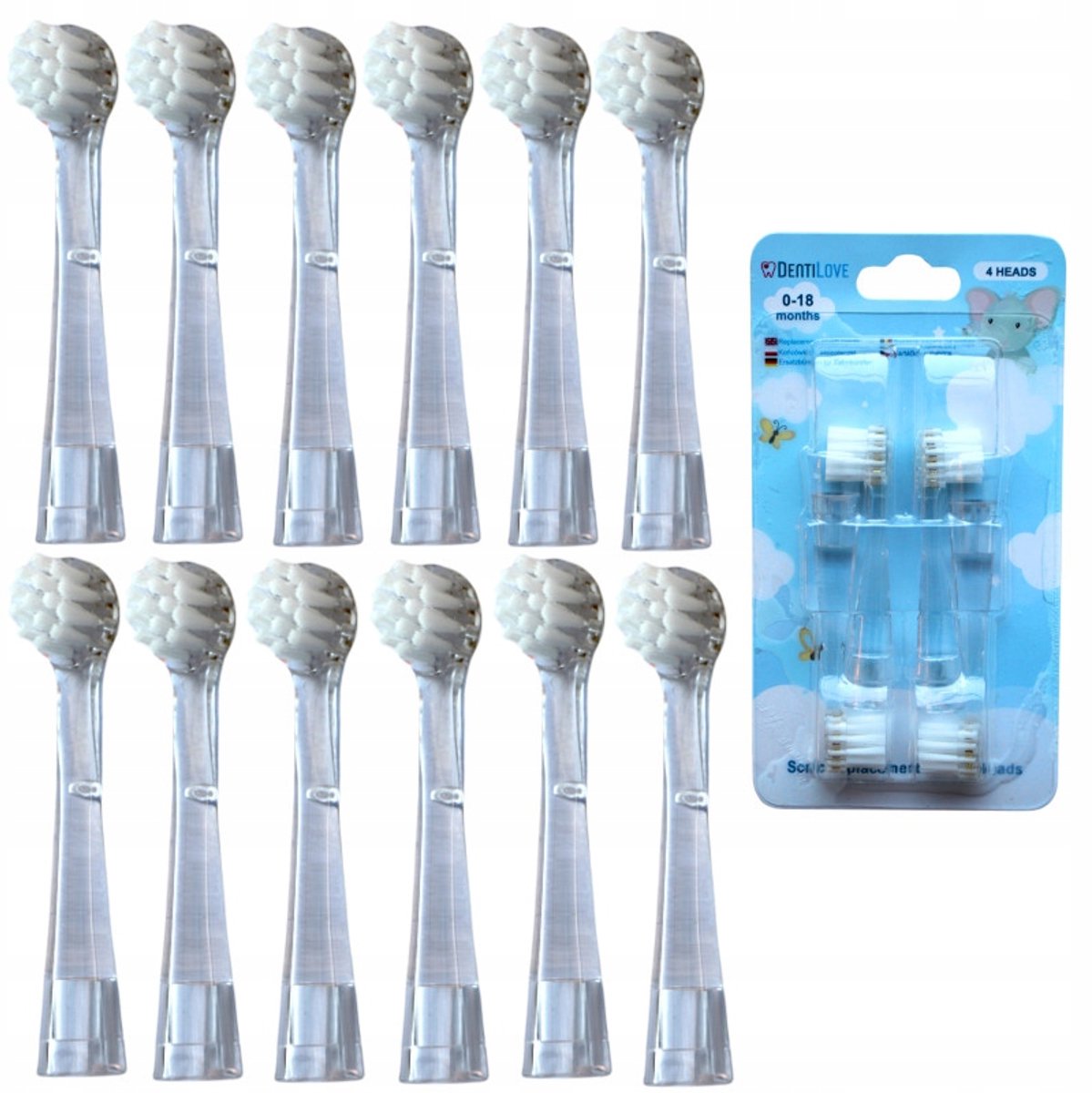 Seysso Baby Opzetborstels 0-18m - 12 stuks