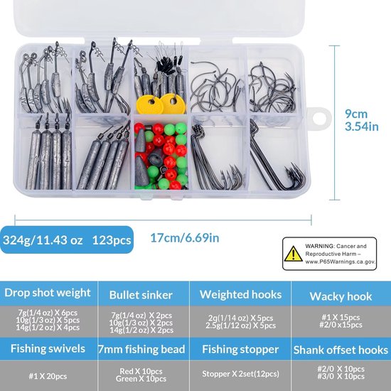 THKFISH Visgewichten, visloodjes, set, kogelzinkers, dropshot-rig, Texas-rig, Carolina-rig, verzwaard, offset-haken - ShopVlot — afbeelding 4