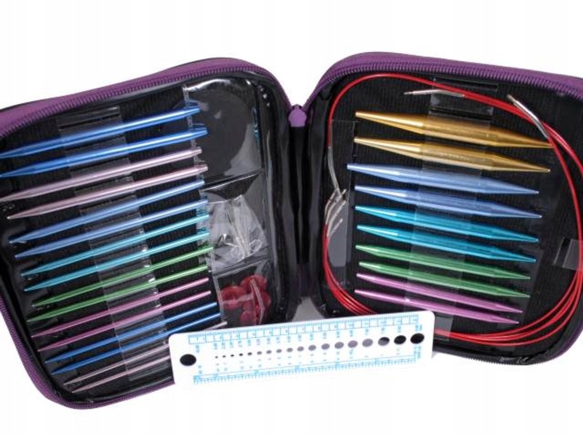 Verwisselbare Breinaalden Set met Etui - 2-15mm