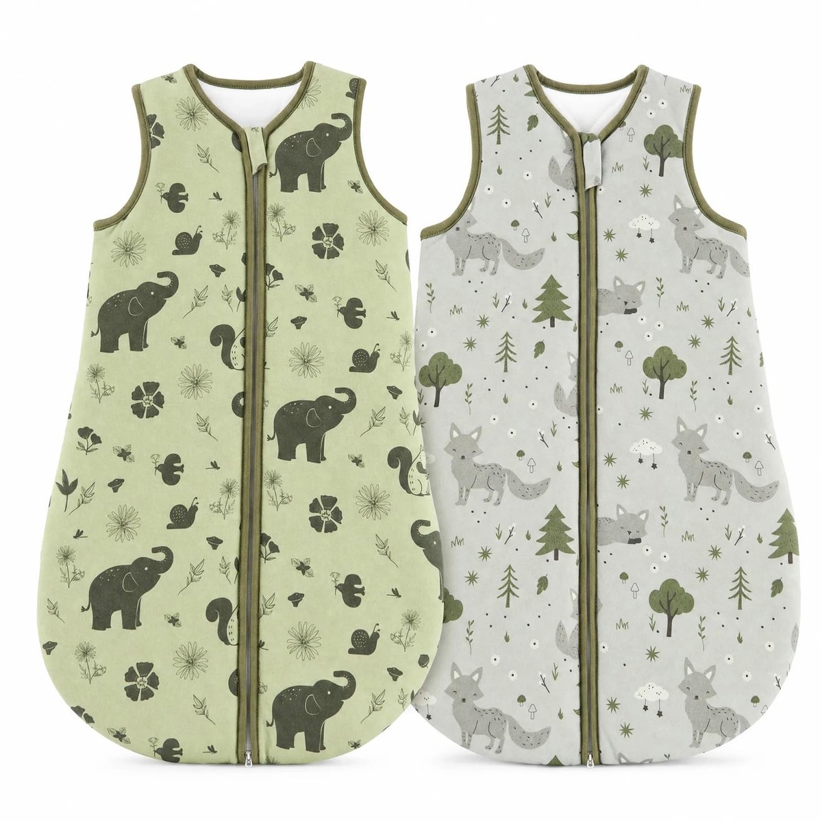 JiAmy 2,5 TOG Baby Slaapzak Katoen Winter Slaapzak 0-24 Maanden, 2 Pack - ShopVlot