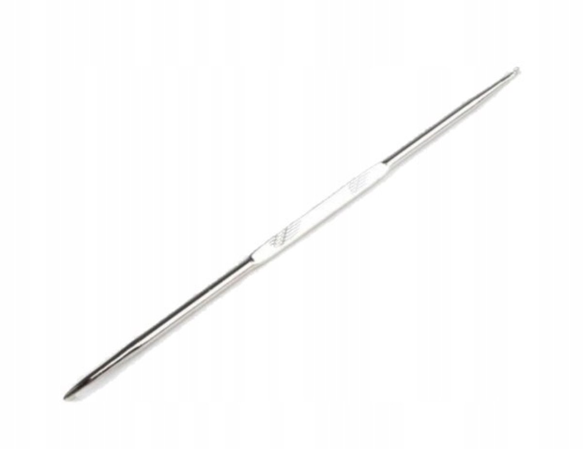 Dubbelzijdig Metalen Haaknaald - Maat 5/6 mm