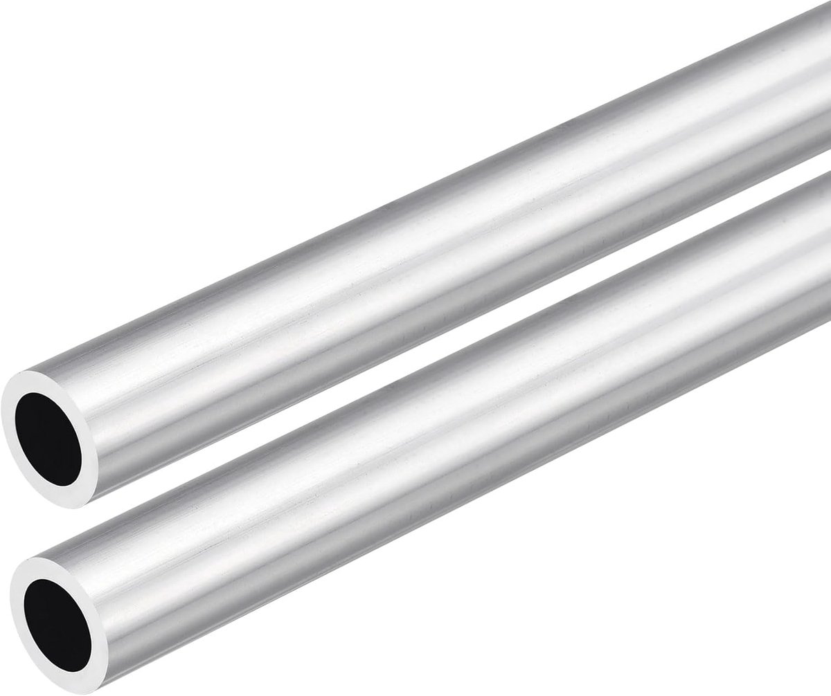 DMiotech 2pcs (15mm OD x 10mm ID) 6063 Aluminum Round Tube 300mm Length Industry Metal Tube for Machinery Frame - ShopVlot