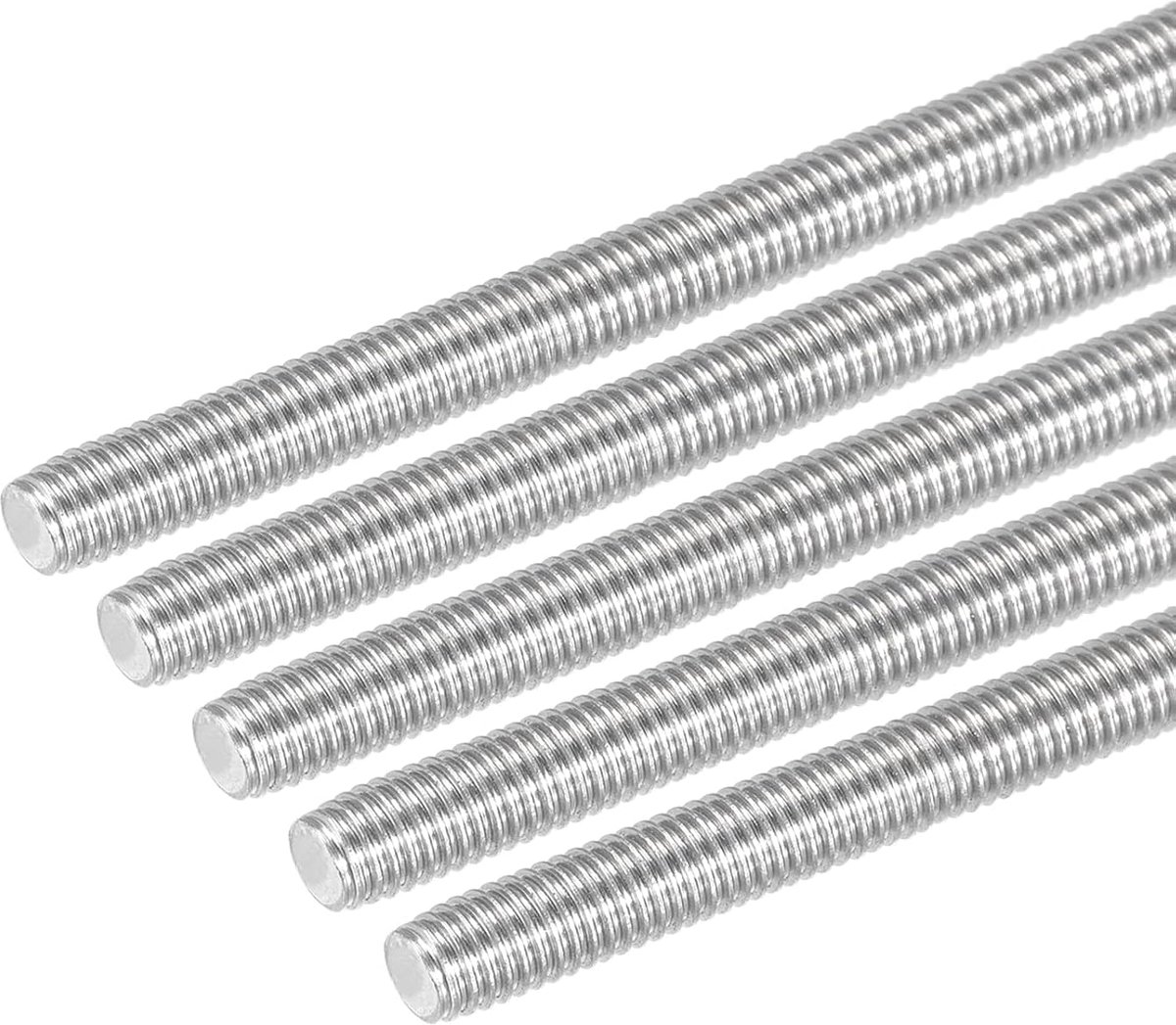 DMiotech 5pcs M5 x 180mm Full Threaded Rod 304 Stainless Steel Right Threaded Rod Clamps and U Bolts - ShopVlot