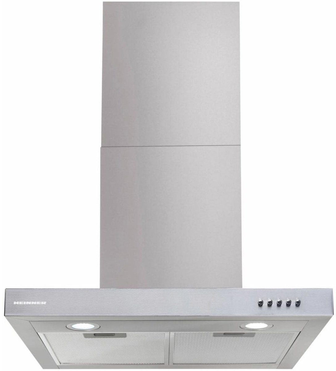 Heinner HDCH-360TSS Wandschouw Afzuigkap 60 cm – 3 Standen – 276.4 m³/u – 2x 1,5 W LED-Verlichting – 1x 65 W Motor – 5 Jaar Garantie – Zilver