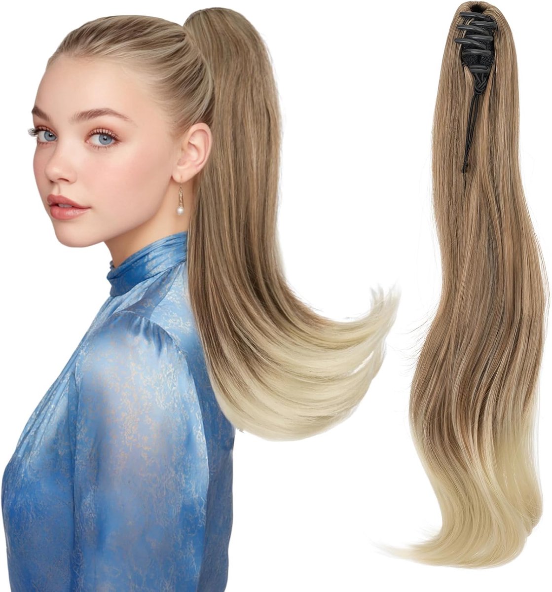 Ponytail Haarstuk 50CM - Lang Kruidige Haarextensie - Hittebestendig - Natuurlijke Uiterlijk - ShopVlot