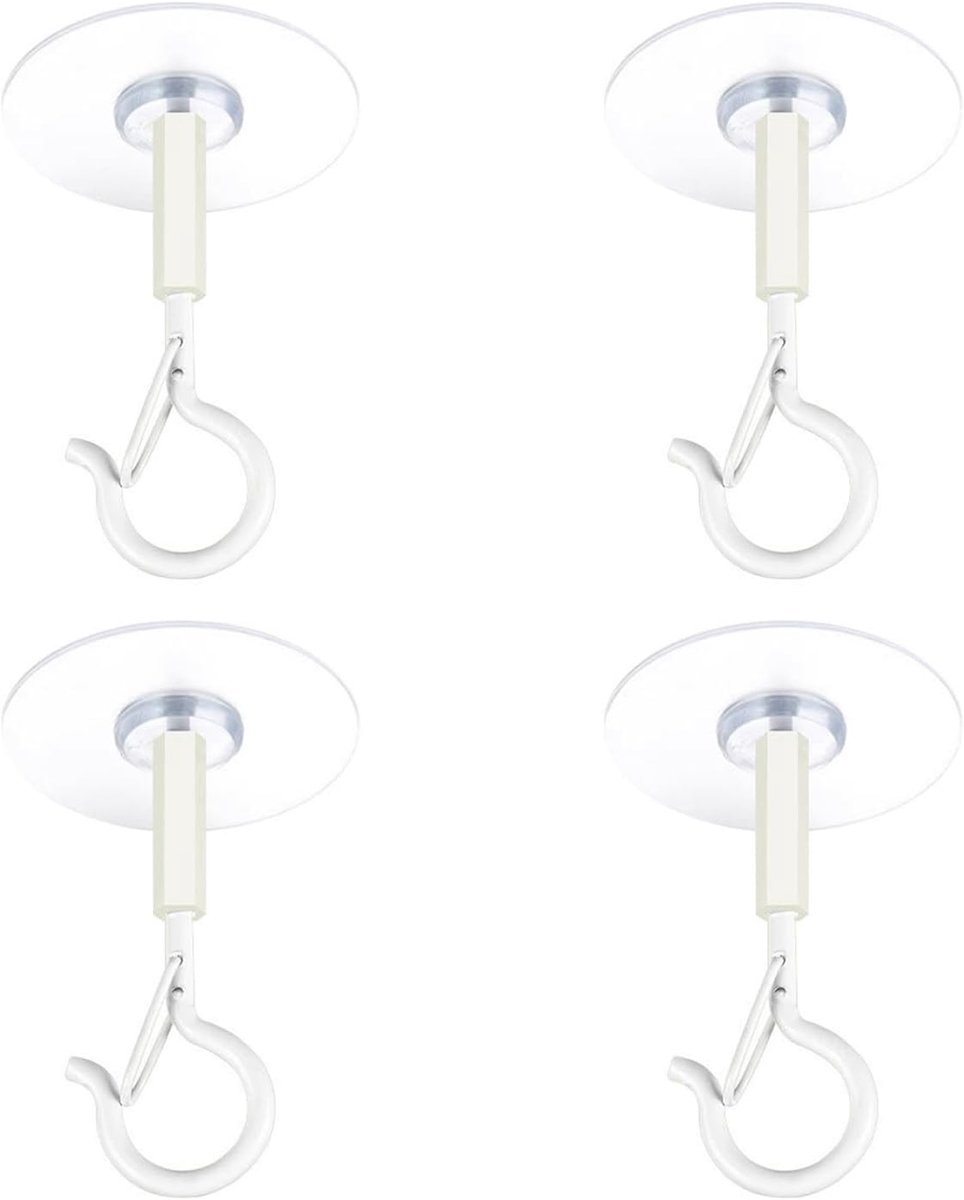 Ceiling Hook 4Pcs - Wit - Duurzaam ijzer - Voor multifunctioneel gebruik - ShopVlot