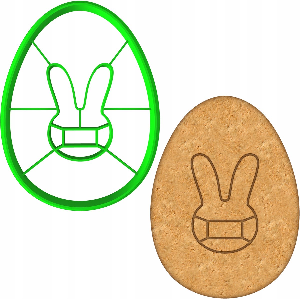 Paasei Koekjesvorm - 8cm - Plastic - Vaatwasmachinebestendig