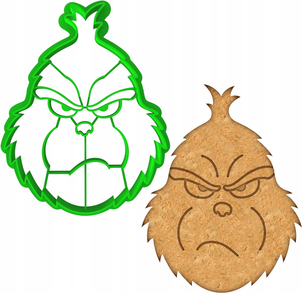 Kerst Koekjesvorm Grinch - Bakvorm voor koekjes en peperkoek
