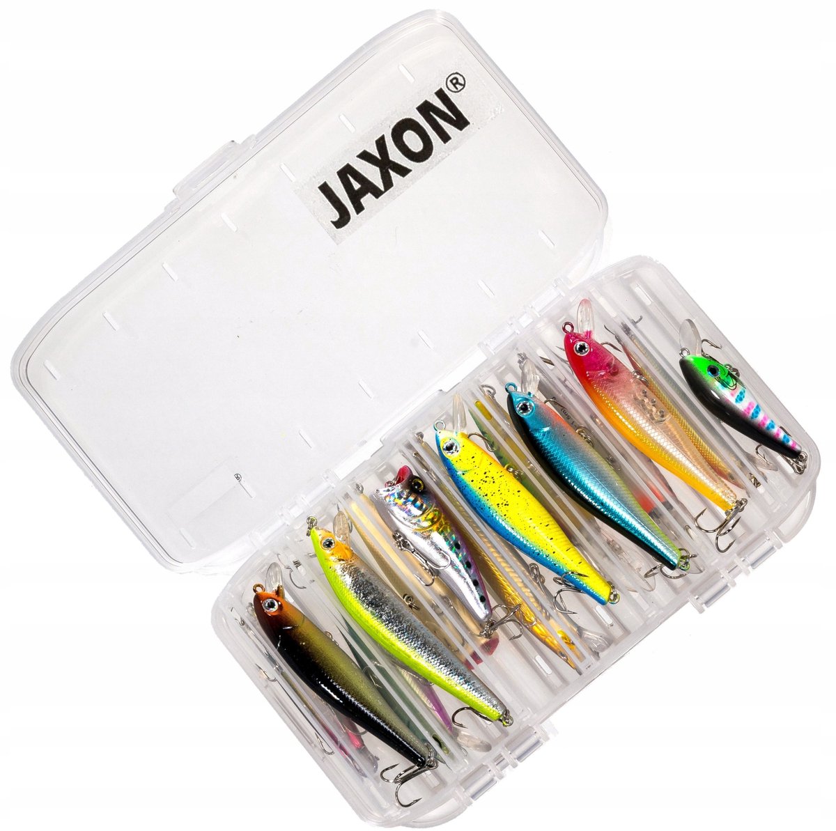 14 Woblerset met Jaxon Visdoos - Spinning Vissen