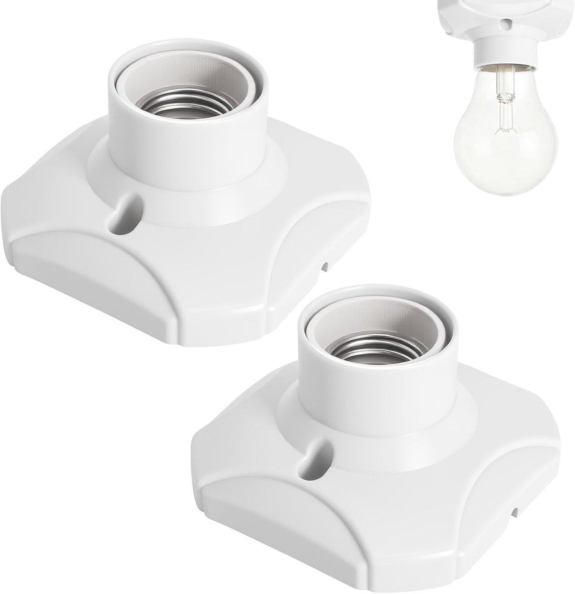 E27-lamphouder/plafondlamp - 2 stuks - wit - tot 60 W en 250 V - ShopVlot