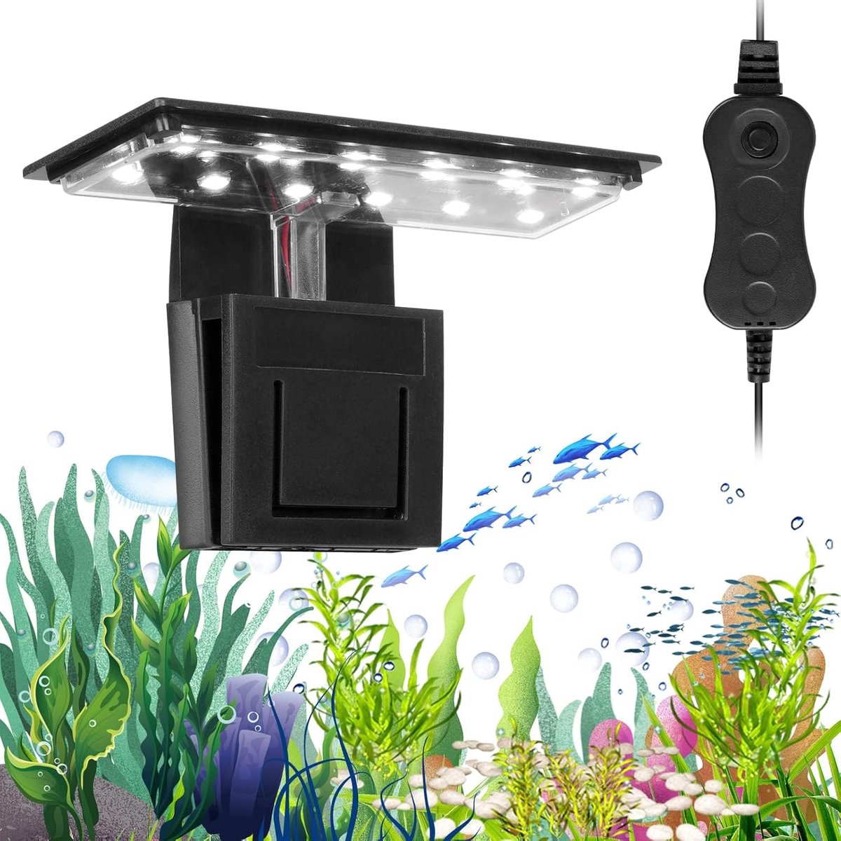 Aquarium LED verlichting - zwart - multifunctioneel - sfeervolle ambiance - ShopVlot