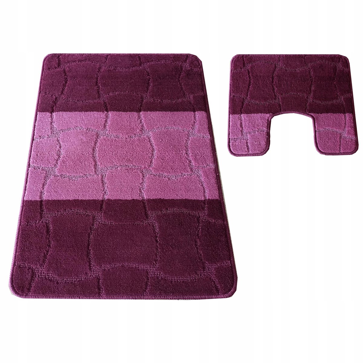 Monti XL Sariyer Aubergine badkamerset - 2 stuks