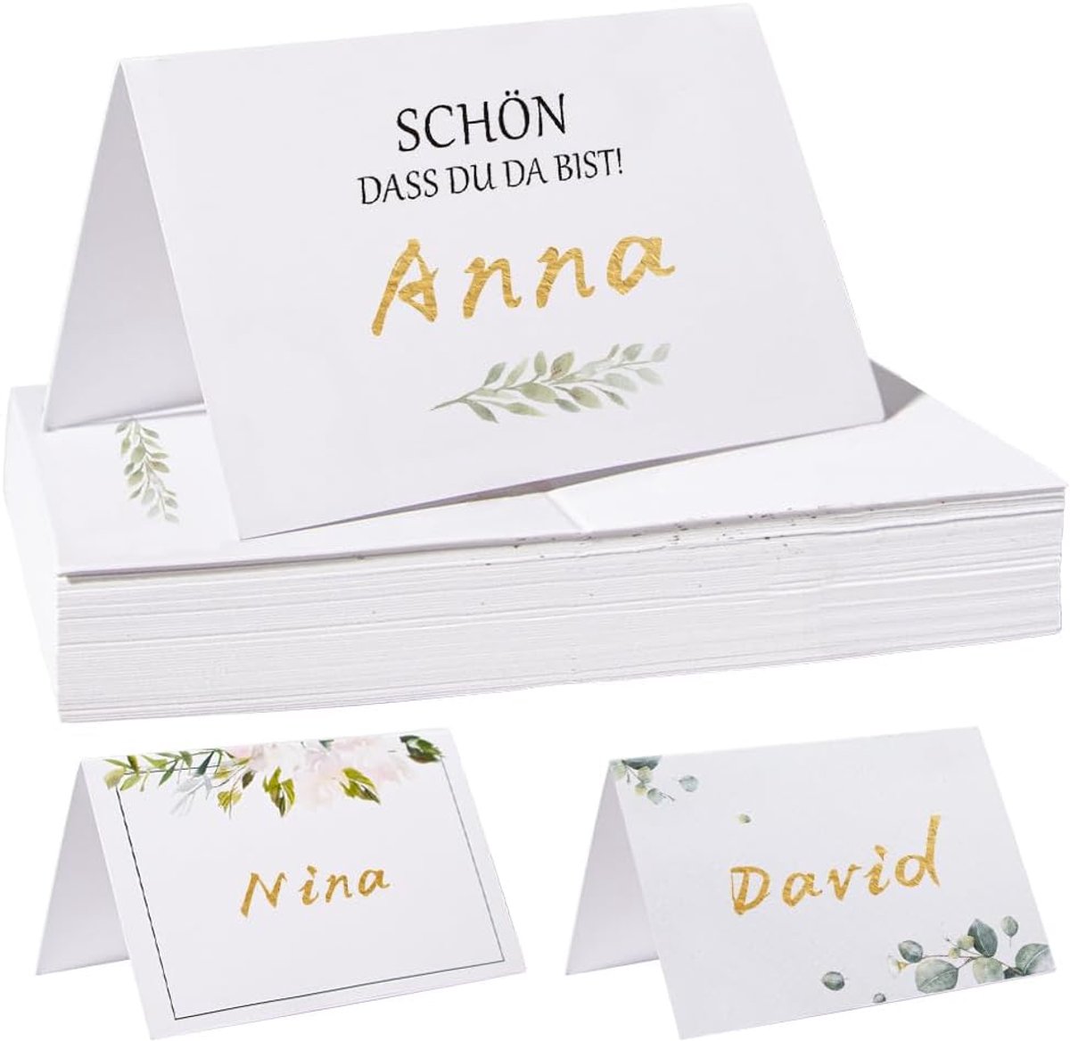 Tafelkaarten set van 50 - 11 x 8,5 cm - stijlvolle decoratie - perfect voor bruiloften - ShopVlot
