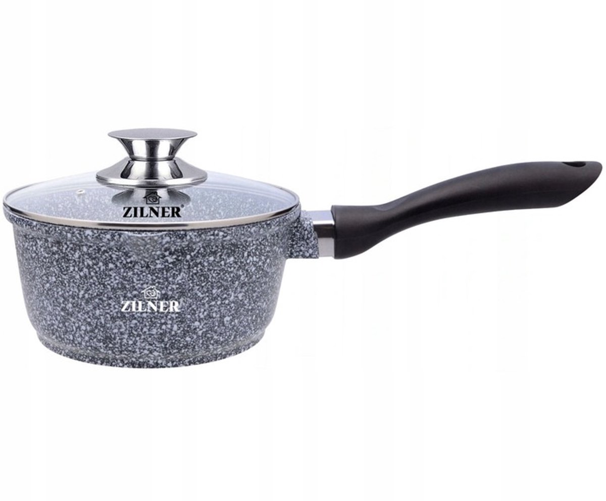 Zilner Marmite Rondeel met Deksel - 1.3L / 16cm - Non-stick