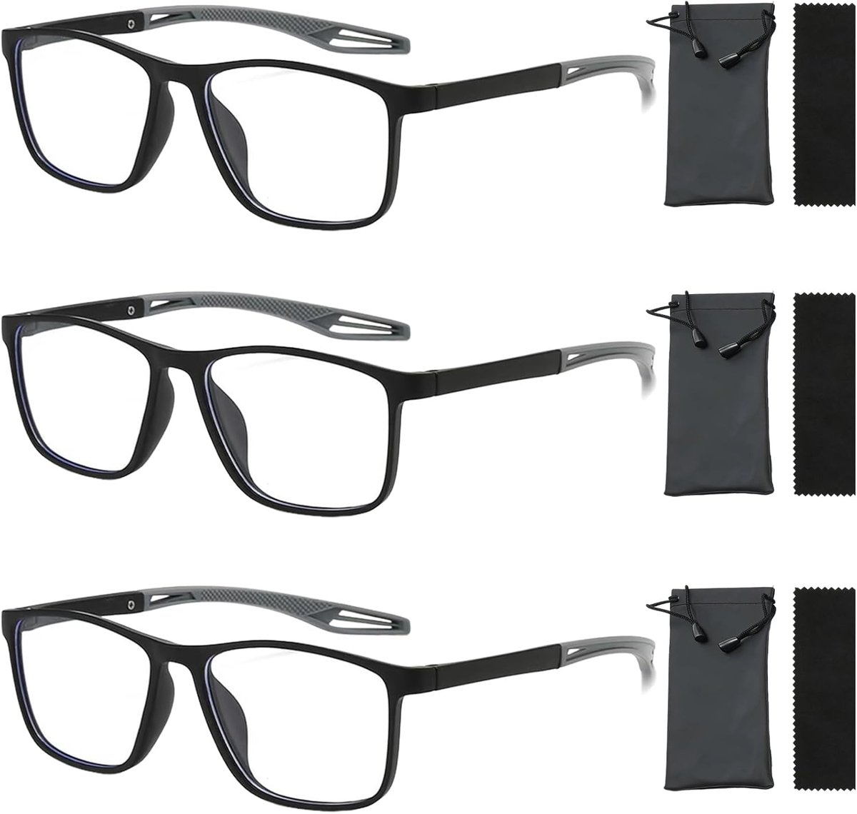 Autofocusbrillen 3 stuks - automatische instelling - hoge definitie anti-blauw licht - ideaal voor lezen - ShopVlot