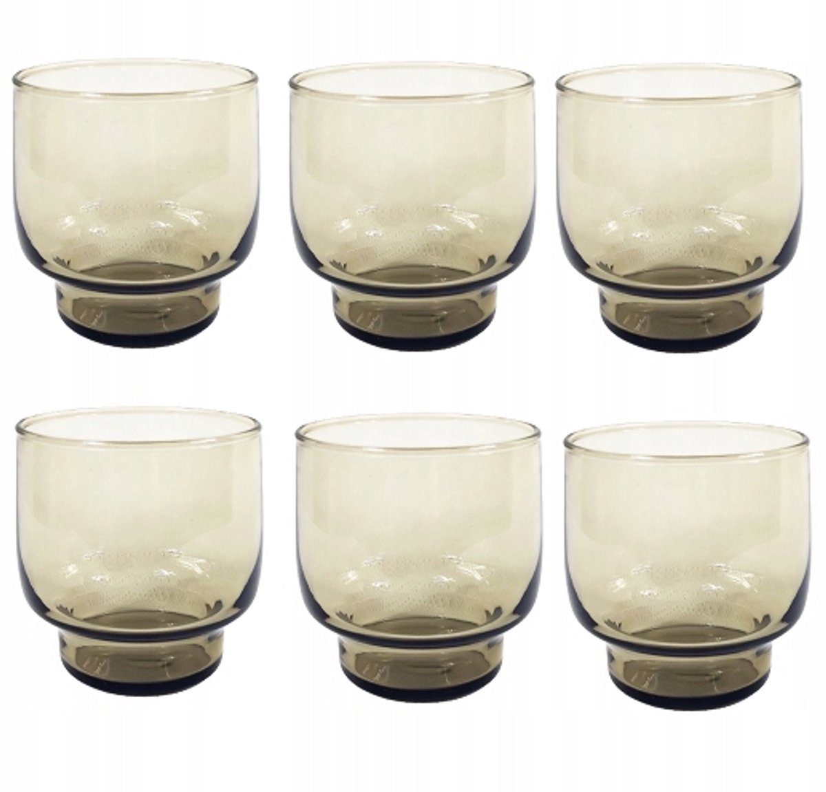 Set van 6 rookglas drinkglazen, 200 ml