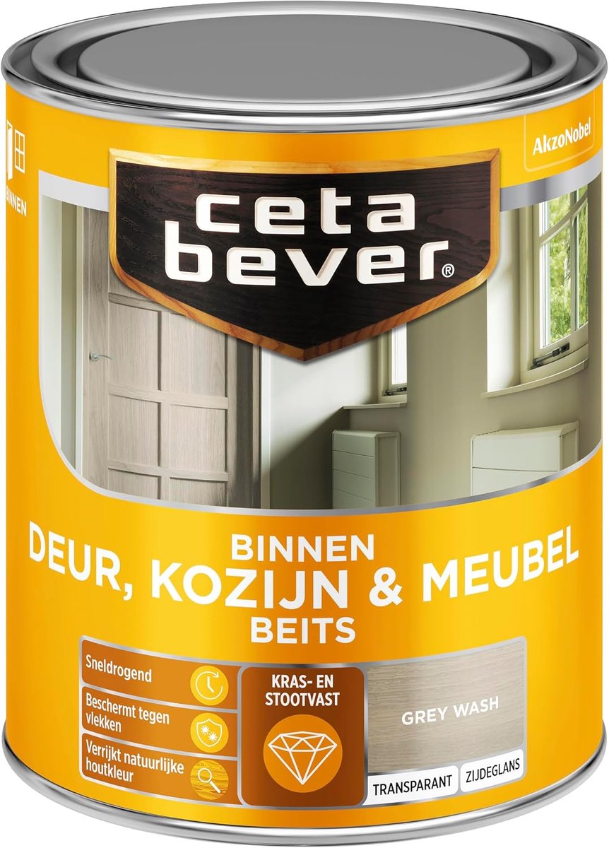 Innerlak 0.75 Liter - Satin - Teak - Sneldrogend en krasbestendig - ShopVlot