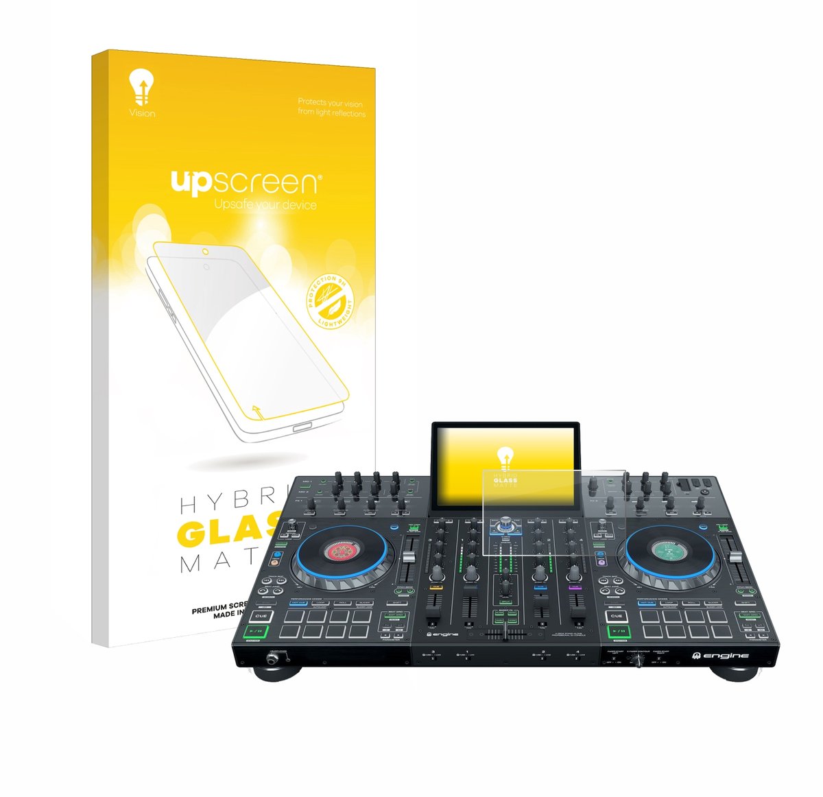 upscreen - Screenprotector voor Denon DJ Prime 4+ - Folie Beschermfolie Beschermglas matte