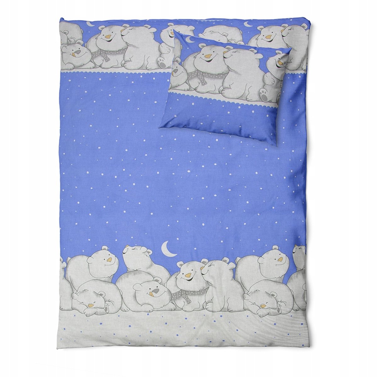 Kinderbeddengoed 2-delig 120x90cm Katoen - Blauwe Poolbeer