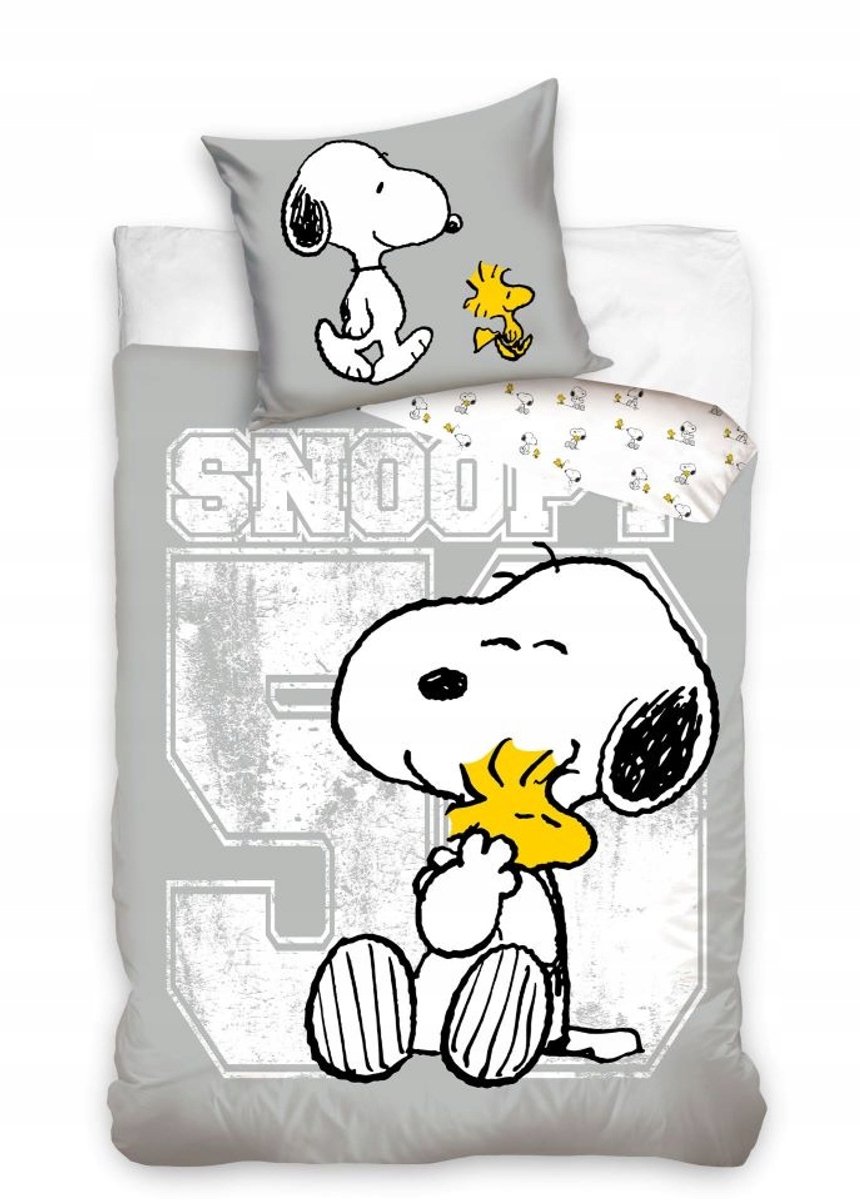Snoopy Kinderbeddengoed 140x200 cm - 100% Katoen, OEKO-TEX