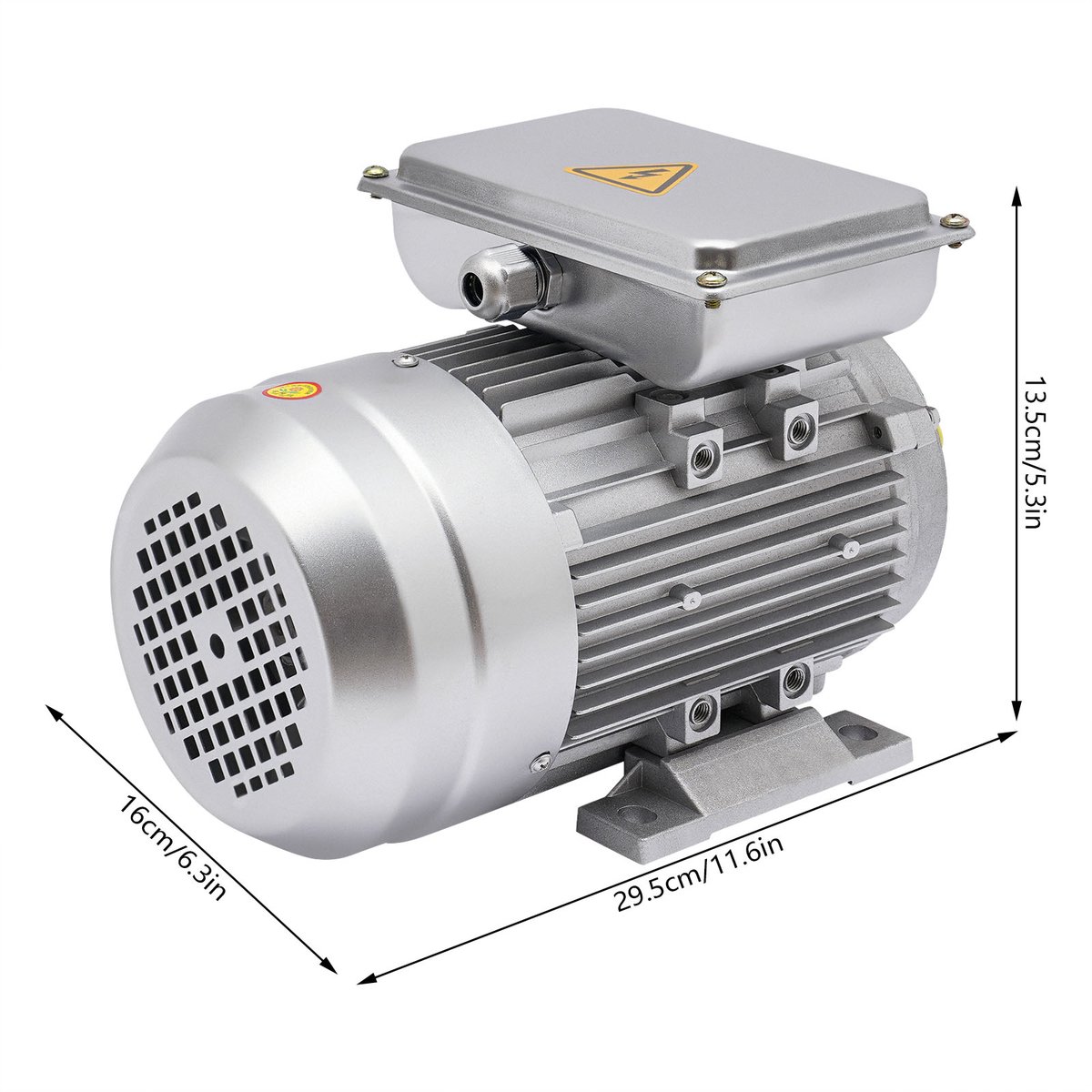 Elektrische Motor - Zilver - 750 W - Aluminium Koper - 1380 Rpm - Voor Compressoren En Transporters